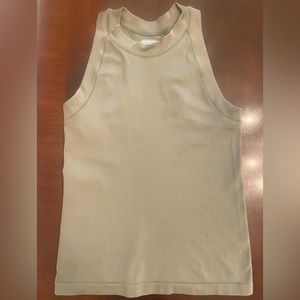 Athleta Renew Seamless Racerback high neck Tank Size med GREEN! EUC! L💚💚K!